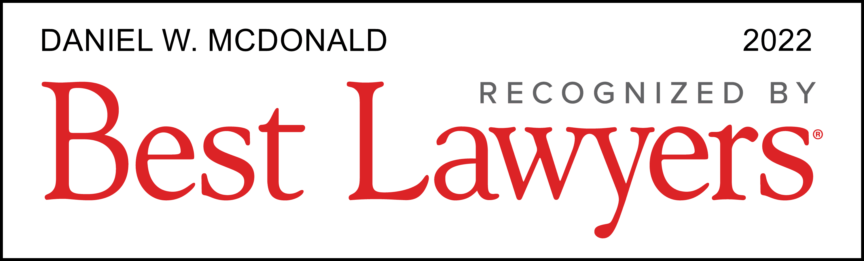 Daniel McDonald Best Lawyers 2022